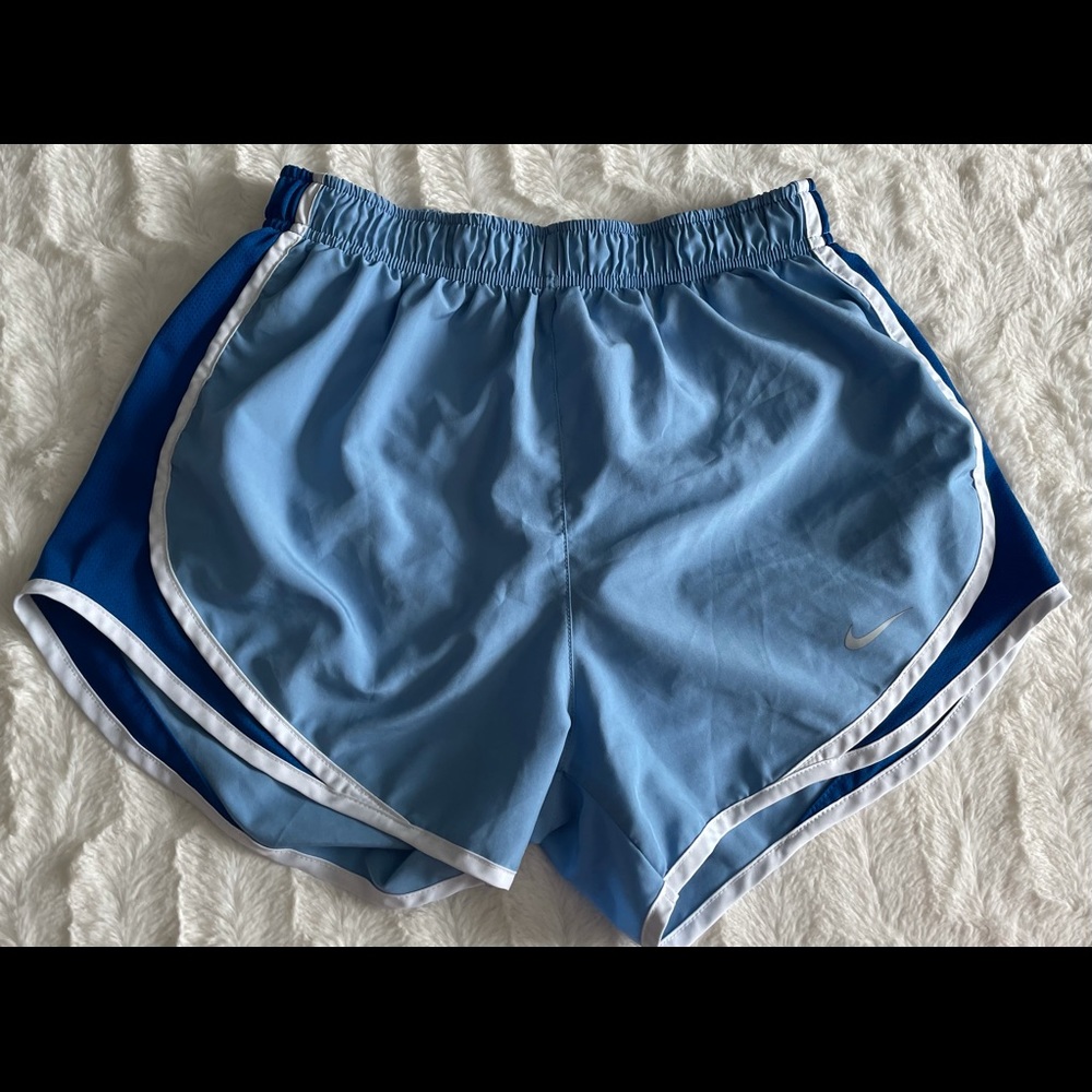 Nike Women's Size SAthletic Running Shorts Dri Fit Blue Regular Lightweight
